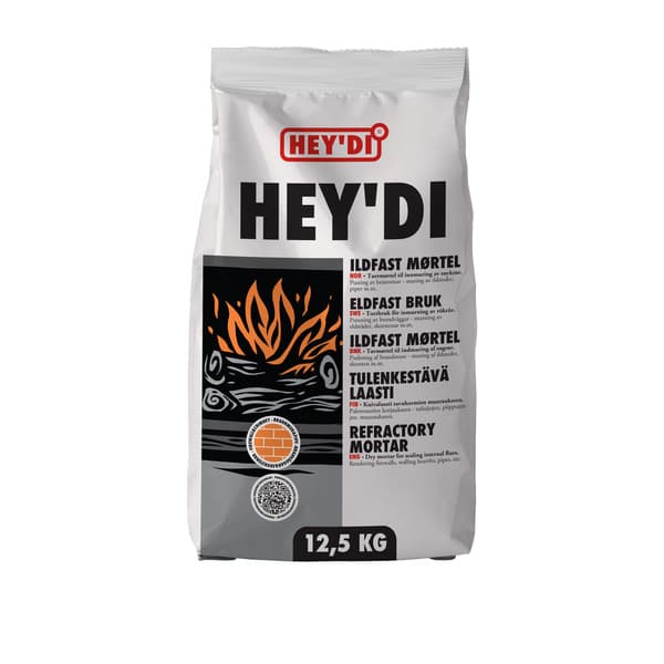 HEYDI ILDFAST MØRTEL 12,5KG MØRTE