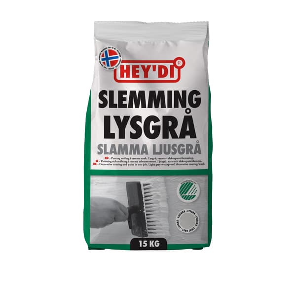 HEYDI LYSGRÅ 15KG SLEMMING